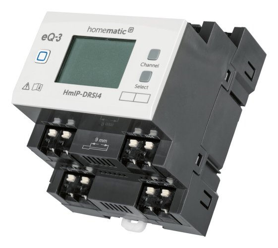 Homematic IP spínací aktor s měřičem na DIN lištu, 4 kanály (HmIP-DRSI4)