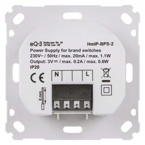 Homematic IP napěťová základna (HmIP-BPS-2)