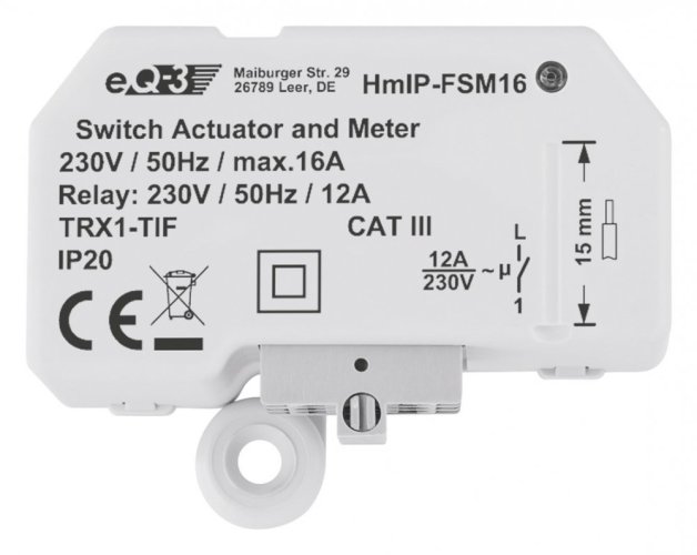 Homematic IP spínací aktor pod omítku, 16A (HmIP-FSM16)