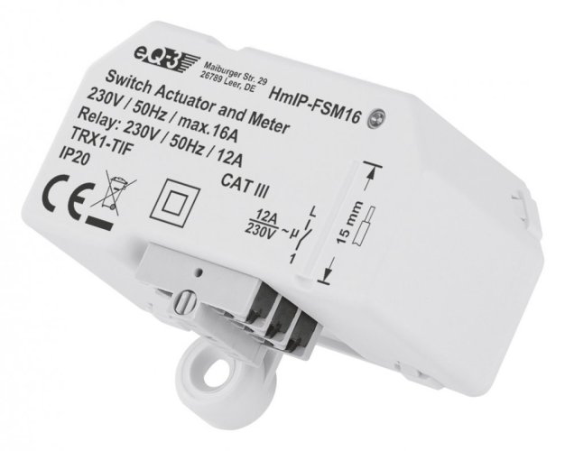 Homematic IP spínací aktor pod omítku, 16A (HmIP-FSM16)